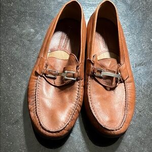 8 mens Johnston and Murphy Men's Brown Leather Loafers